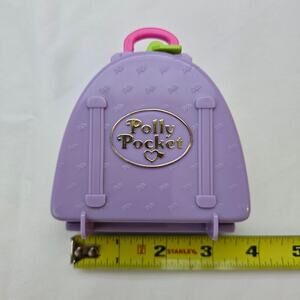 Vintage Polly Pocket Bluebird Snow Mountain Purple Travel Case Compact Retro 90s